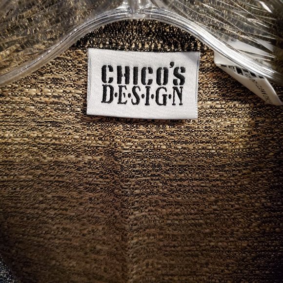 Chico's Design Top, Size 3 Bronze & Black - Picture 5 of 6